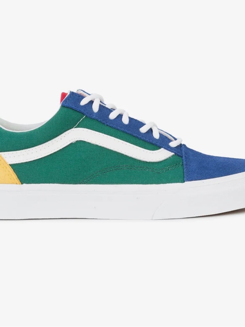 Vans Yacht Club Low-Top Sneaker in Green, Blue & Yellow
